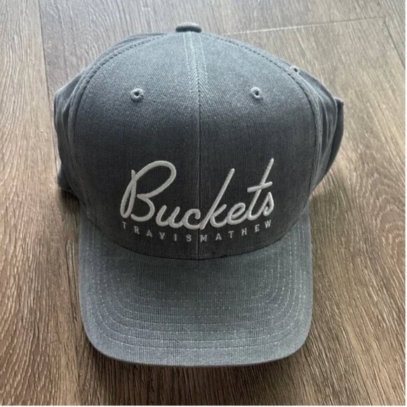 NWT Travis Mathew Hat Trick Snapback Hat Quiet Storm Gray One Size Adjustable - Picture 1 of 4